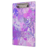 Abstrakt Trendy Camouflage Rosa Lila Blau Klemmbrett (Links)