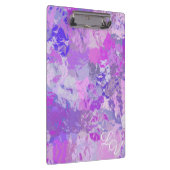 Abstrakt Trendy Camouflage Rosa Lila Blau Klemmbrett (Rechts)