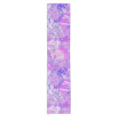 Abstrakt Trendy Camouflage Rosa Lila Blau Kurzer Tischläufer (Vorderseite)