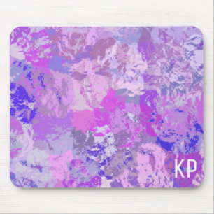 Abstrakt Trendy Camouflage Rosa Lila Blau Mousepad