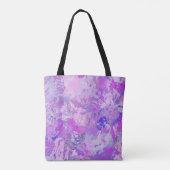 Abstrakt Trendy Camouflage Rosa Lila Blau Tasche (Rückseite)