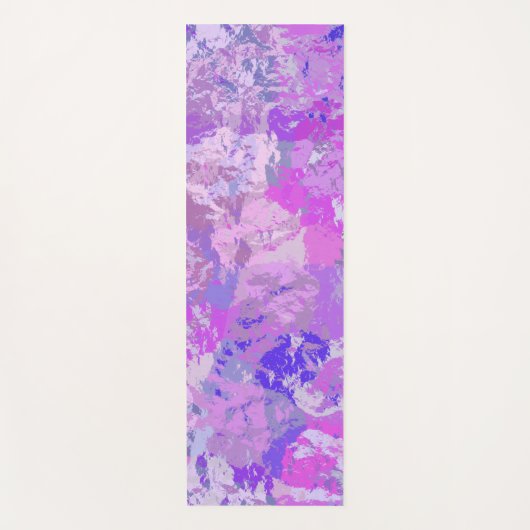 Abstrakt Trendy Camouflage Rosa Lila Blau Yogamatte (Vorderseite)