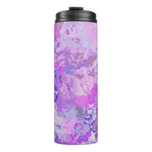 Abstrakt Trendy Camouflage Rosa Lila Thermosbecher