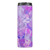 Abstrakt Trendy Camouflage Rosa Lila Thermosbecher (Rückseite)