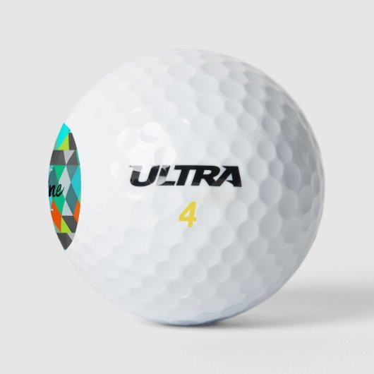 Abstrakt Triangle Monogram Personalisiert Golf Bal Golfball (Logo)