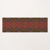 Abstrakt Trippy Orange und Magenta Butterfly Yogamatte (Rückseite (Horizontal))