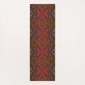 Abstrakt Trippy Orange und Magenta Butterfly Yogamatte (Rückseite)