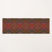 Abstrakt Trippy Orange und Magenta Butterfly Yogamatte (Vorderseite (Horizontal))