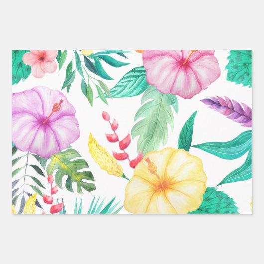 Abstrakt tropisch geschenkpapier set (Vorderseite)