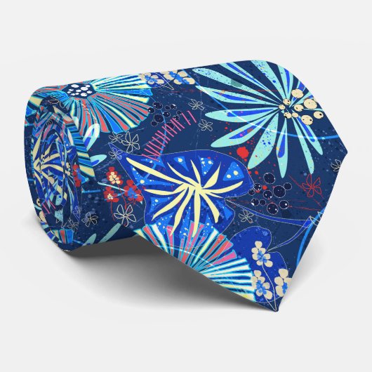 Abstrakt tropisch krawatte (Gerollt)