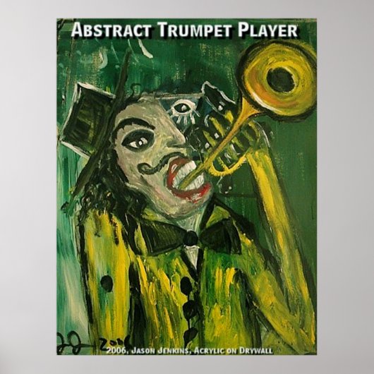 Abstrakt Trumpet Player Poster (Vorne)