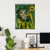 Abstrakt Trumpet Player Poster (Heimbüro)