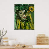 Abstrakt Trumpet Player Poster (Küche)