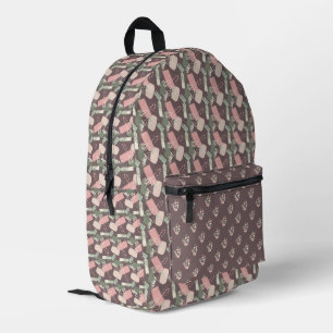 Abstrakt Türkis Rosa Braun Bedruckter Rucksack