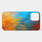 Abstrakt türkisblau, orange und rot Case-Mate iPhone hülle (Rückseite (Horizontal))