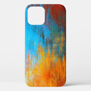 Abstrakt türkisblau, orange und rot Case-Mate iPhone hülle