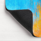 Abstrakt türkisblau, orange und rot mousepad (Ecke)