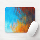 Abstrakt türkisblau, orange und rot mousepad (Mit Mouse)