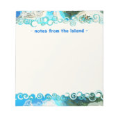 Abstrakt Türkisblau und Meeresgrün - eigener Edito Notizblock (Vorderseite)