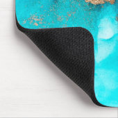 Abstrakt Türkisches Gold Kunst Mousepad (Ecke)