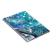 Abstrakt türkisfarben und blau lackierte Zellenwir Notizblock (Rechte Seite)