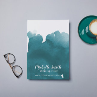 Abstrakt türkisfarbene Aquarelltöne bilden die Kun Flyer