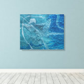 abstrakt türkisfarbene Textur Leinwanddruck (Insitu (Holzboden))