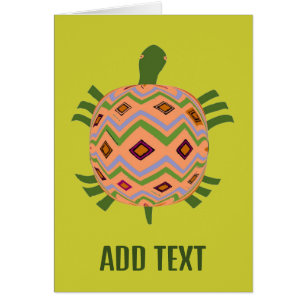 Abstrakt Turtle, Text hinzufügen