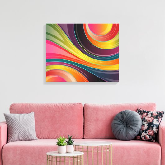 abstrakt umwickelte Leinwand wirbeln (Insitu (Wohnzimmer))