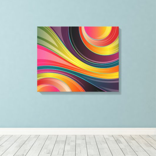 abstrakt umwickelte Leinwand wirbeln (Insitu (Holzboden))