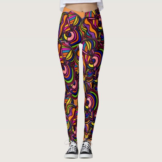 ABSTRAKT und BUNT!! Leggings (Vorderseite)