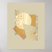 Abstrakt und geometrisch Golden Boho Poster (Vorne)