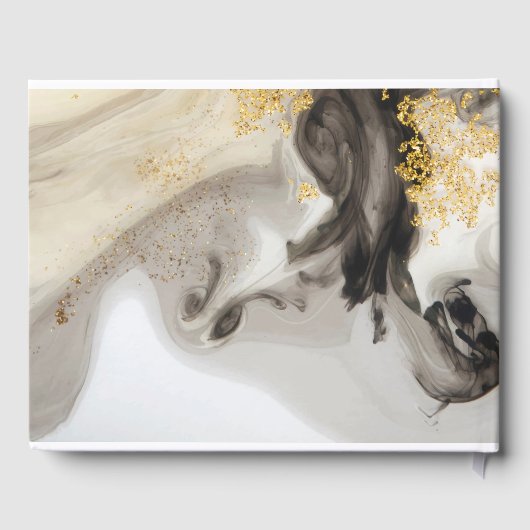 Abstrakt und Glitzer Gästebuch (Rückseite)