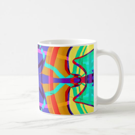 Abstrakt und in der FarbTasse Kaffeetasse (Rechts)