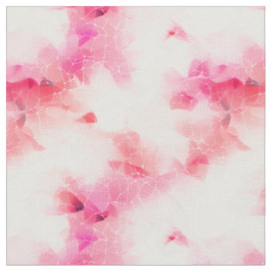 Abstrakt und Linien in Rosa und Weiß Stoff
