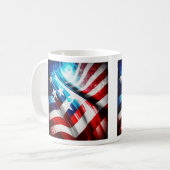 Abstrakt USA Flag Classic Tasse, 11 oz Kaffeetasse (Vorderseite Links)