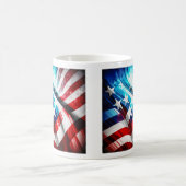 Abstrakt USA Flag Classic Tasse, 11 oz Kaffeetasse (Mittel)
