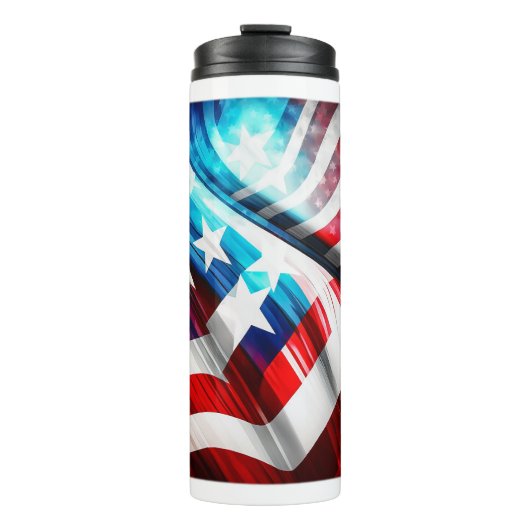 Abstrakt USA Flag Thermal Tumbler Thermosbecher (Vorderseite)