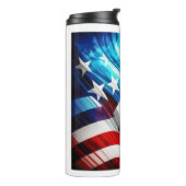 Abstrakt USA Flag Thermal Tumbler Thermosbecher (Nach links gedreht)