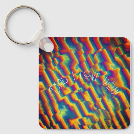 Abstrakt - Verformungen durch farbiges Glas Schlüsselanhänger