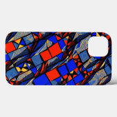 Abstrakt verklebter Glass Case-Mate iPhone Hülle (Rückseite (Horizontal))