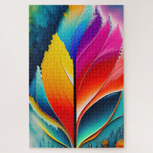 Abstrakt Verlassen Aquarellmalerei Puzzle