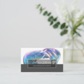 Abstrakt verschwindende farbenfrohe Bläschen Regen Visitenkarte (Stehend Vorderseite)