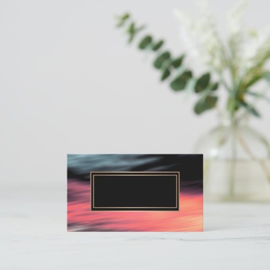 Abstrakt, verschwommen, Korallen, grau, rot, rot u Visitenkarte (Stehend Vorderseite)