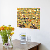 abstrakt verschwommene Pixelkunst und Hund Foliendrucke (Ablage(Küche))