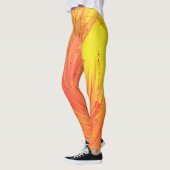 Abstrakt-verzauberter Garten-Gelb-Orange Leggings (Links)