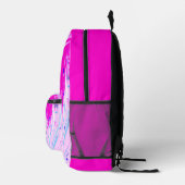 Abstrakt verzauberter Garten Rosa Weiß Bedruckter Rucksack (Rechts)