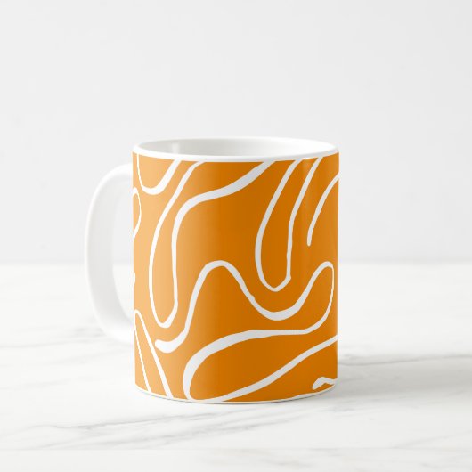 Abstrakt Vibes Pattern Kaffeetasse (Vorderseite Links)