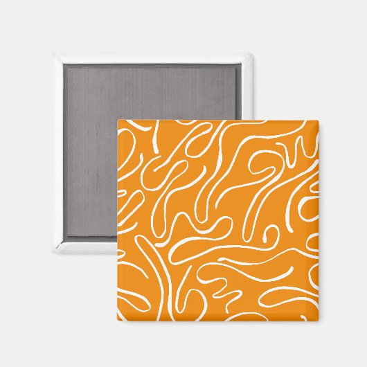 Abstrakt Vibes Pattern Magnet (Vorderseite/Rückseite)