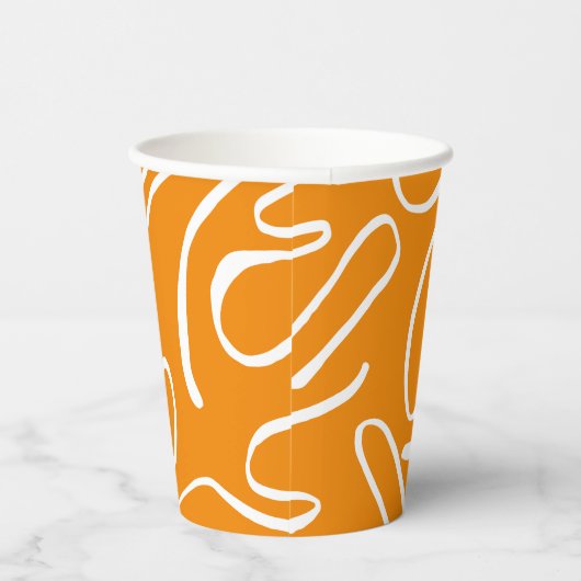 Abstrakt Vibes Pattern Pappbecher (Rechts)